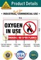 My Sign 2 Pack Oxygen in Use No Smoking No Open Flames Decal Sign 5L x 3W SelfAdhesive 4 Mil Vinyl Decal Indoor and Outdoor Use 21157H2VL2