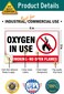 My Sign 2 Pack Oxygen in Use No Smoking No Open Flames Decal Sign 5L x 3W SelfAdhesive 4 Mil Vinyl Decal Indoor and Outdoor Use 21157H2VL2