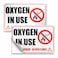 DIMARONGTON 2 PC Oxygen in Use Sign 4x6 Vinyl No Smoking No Open Flames Oxygen Stickers for Door IndoorOutdoor Decal