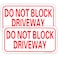 Enjoyist 2Pack Do Not Block Driveway Sign 14x 7 04 Aluminum Reflective Sign Rust Free AluminumUV Protected and Weatherproof