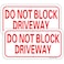 Enjoyist 2Pack Do Not Block Driveway Sign 14x 7 04 Aluminum Reflective Sign Rust Free AluminumUV Protected and Weatherproof