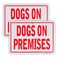 Enjoyist 2Pack Dogs On Premises Sign 10x 7 04 Aluminum Reflective Sign Rust Free AluminumUV Protected and Weatherproof