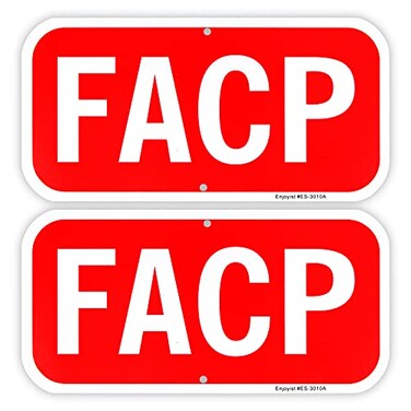 Enjoyist 2Pack FACP Fire Alarm Control Panel Sign 12x 6 04 Aluminum Reflective Sign Rust Free AluminumUV Protected and Weatherproof