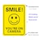 YGONTAK 2Pcs Smile Youre On Camera Sign Reflective Video Surveillance Signs 10x7 Inch Aluminum UV Protected Sign for CCTV Security Camera