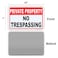 Enjoyist 3 Pack Private Property No Trespassing Sign 10x 7 04 Aluminum Reflective Sign Rust Free AluminumUV Protected and Weatherproof