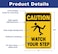 Faittoo 4 Pack Caution Watch Your Step Sign Safety Sign 10 x 7 Inches rectangle 040 Rust Free Aluminum UV Protected and Waterproof Weather Resistant Durable Ink Easy to Mount