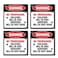 AX Signs 4 Pack Warning No Trespassing Violators Will Be Shot Survivors Will Be Shot Again 55 X 55 Inches Vinyl Sticker Sign