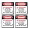 AX Signs 4 Pack Warning No Trespassing Violators Will Be Shot Survivors Will Be Shot Again 55 X 55 Inches Vinyl Sticker Sign
