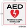 Sutter Signs AED Stickers 4Pack Automated External Defibrillator Red and White Signs Durable Self Adhesive Weatherproof Vinyl Decals 4 x 4