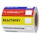 aleplay Aleplay 46 Inch SDS MSDS Safety Stickers for Chemical Identifying and MarkingDurable HMIS Hazard Compliant 100 Stickers Per Roll