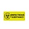 Besttile Caution Infectious Substances Warning Sign Stickers for Biohazard Specimen Bags2x1 Inch500 Pcs Per Pack
