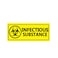 Besttile Caution Infectious Substances Warning Sign Stickers for Biohazard Specimen Bags2x1 Inch500 Pcs Per Pack