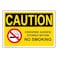 ComplianceSigns com CAUTION Oxidizing GasEs Stored Within No Smoking OSHA Label Decal 10x7 inch Vinyl for No Smoking