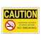 ComplianceSigns com CAUTION Oxidizing GasEs Stored Within No Smoking OSHA Label Decal 10x7 inch Vinyl for No Smoking
