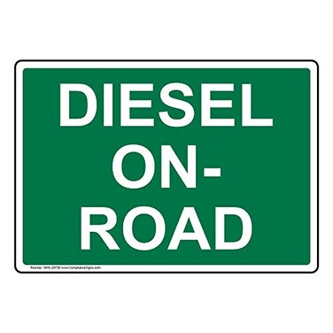 ComplianceSigns com Diesel OnRoad Label Decal 7x5 inch Vinyl for Fuel