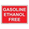 ComplianceSigns com Gasoline Ethanol Free Label Decal 7x5 inch Vinyl for Gases