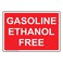 ComplianceSigns com Gasoline Ethanol Free Label Decal 7x5 inch Vinyl for Gases