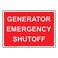 ComplianceSigns com Generator Emergency Shutoff Sign 10x7 inch Plastic for Electrical Made in USA