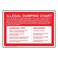 ComplianceSigns com Illegal Dumping Chart Garbage Discharge Label Decal 10x7 inches Self Adhesive Vinyl for Recreation American Made Safety Stickers