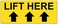 ComplianceSigns com Lift Here With Up Arrows Label Decal 5x2 in 4Pack Vinyl for Industrial Notices