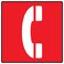 ComplianceSigns com Telephone Safety Graphic Label Decal 6x6 inch Vinyl for Emergency Response