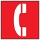 ComplianceSigns com Telephone Safety Graphic Label Decal 6x6 inch Vinyl for Emergency Response