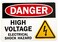 AX Signs Danger High Voltage Electrical Shock Hazard Sign 14 x 10 Inch Vinyl Sticker