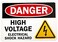 AX Signs Danger High Voltage Electrical Shock Hazard Sign 14 x 10 Inch Vinyl Sticker