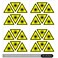 dealzEpic Laser Hazard Caution Sign Yellow Triangle Warning Sticker 4 cm 157 inches