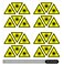 dealzEpic Laser Hazard Caution Sign Yellow Triangle Warning Sticker 4 cm 157 inches