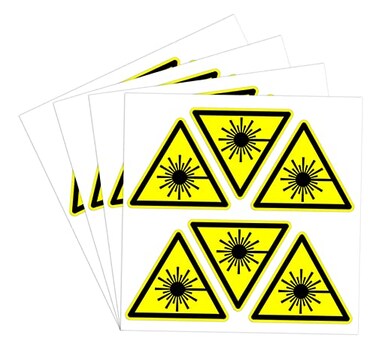 dealzEpic Laser Hazard Caution Sign Yellow Triangle Warning Sticker 4 cm 157 inches