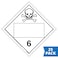J. J. Division 61 Poison Placard Blank 25pk 1075 x 1075 Removable Self Adhesive Vinyl for Temporary Applications DOT Hazmat Compliant J J Keller Associates Inc