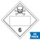 J. J. Division 61 Poison Placard Blank 25pk 1075 x 1075 Removable Self Adhesive Vinyl for Temporary Applications DOT Hazmat Compliant J J Keller Associates Inc
