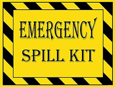Remarkabel Emergency Spill Kit Label Stickers5x4 inch Self Adhesive Emergency Spill Kit Warning Sign for Hazmat Industrial Notices Facilities 10 Pcs