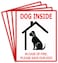 F5Xclusive Dog Inside Fire Safety Alert Sign Sticker 4x5 Inches IndoorOutdoor Emergency Pet Rescue Decal 4 Pack