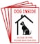 F5Xclusive Dog Inside Fire Safety Alert Sign Sticker 4x5 Inches IndoorOutdoor Emergency Pet Rescue Decal 4 Pack