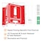 Faittoo Fire Extinguisher Sign Fire Extinguisher with Down Arrow 3 Pack 6 x 8 Inches VShaped Acrylic Plastic 4 PreDrilled Holes Includes Matching Screws Use for Home OfficeBusiness