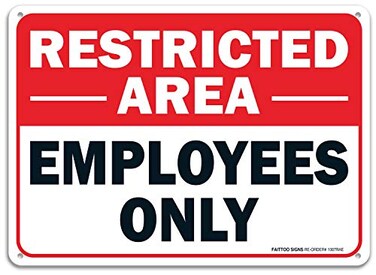 Faittoo Restricted Area Employees Only Sign 10 x 7 Inches 40 Rust Free Aluminum UV Protected Weather Resistant Waterproof Durable Ink Easy To Mount