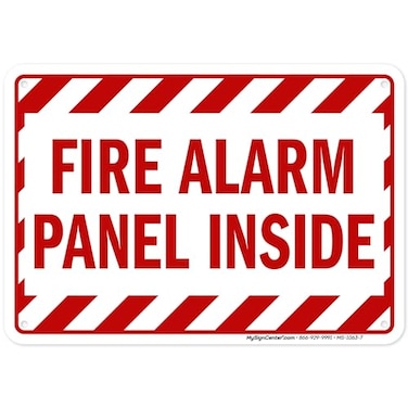 My Sign Fire Alarm Panel Inside Sign 10x7 Inches Rust Free 040 Aluminum Fade Resistant Made in USA by Center