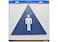 Hillman Blue Triangle Mens Restroom Sign 12 x 10 844606