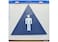 Hillman Blue Triangle Mens Restroom Sign 12 x 10 844606