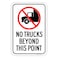 Enjoyist Large No Trucks Beyond This Point Sign 18x 12 040 Aluminum Reflective Sign Rust Free AluminumUV Protected and Weatherproof