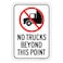Enjoyist Large No Trucks Beyond This Point Sign 18x 12 040 Aluminum Reflective Sign Rust Free AluminumUV Protected and Weatherproof