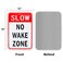Enjoyist Large Slow No Wake Zone Sign 18x 12 04 Aluminum Reflective Sign Rust Free AluminumUV Protected and Weatherproof