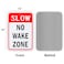 Enjoyist Large Slow No Wake Zone Sign 18x 12 04 Aluminum Reflective Sign Rust Free AluminumUV Protected and Weatherproof