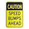 Enjoyist Large Speed Bumps Ahead Sign 18x 12 040 Aluminum Reflective Sign Rust Free AluminumUV Protected and Weatherproof