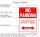 Jowanyo No Parking Anytime Sign14 x 10 inchesReflective AluminumEasy MountingUV ProtectedWeather ResistantWaterproofDurable InkOutdoor or Indoor Use2 Pack