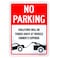 Enjoyist No Parking Sign Violators Will Be Towed Sign 10x 14 040 Rust Free Aluminum Reflective UV Protected and Weatherproof