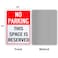 Enjoyist No Parking This Space is Reserved Sign 10x 14 040 Rust Free Aluminum Reflective UV Protected and Weatherproof