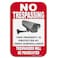SPRYZZLE No Trespassing Sign for Home or Office This Property is Protected by Video Surveillance Trespassers Will Be Prosecuted 6 x 9 No Rust PVC Easy to Mount Adhesive Included US Made by